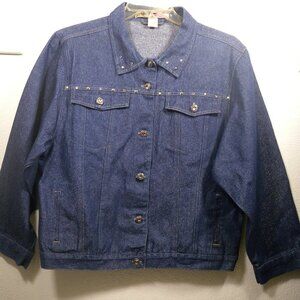Sparkle Denim Jacket by Me and You SZ 18/20